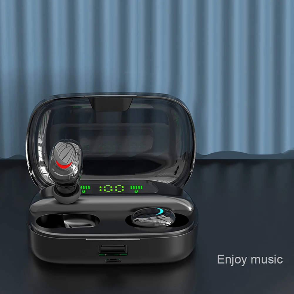 Беспроводные наушники H26 со встроенным микрофоном и дисплеем заряда