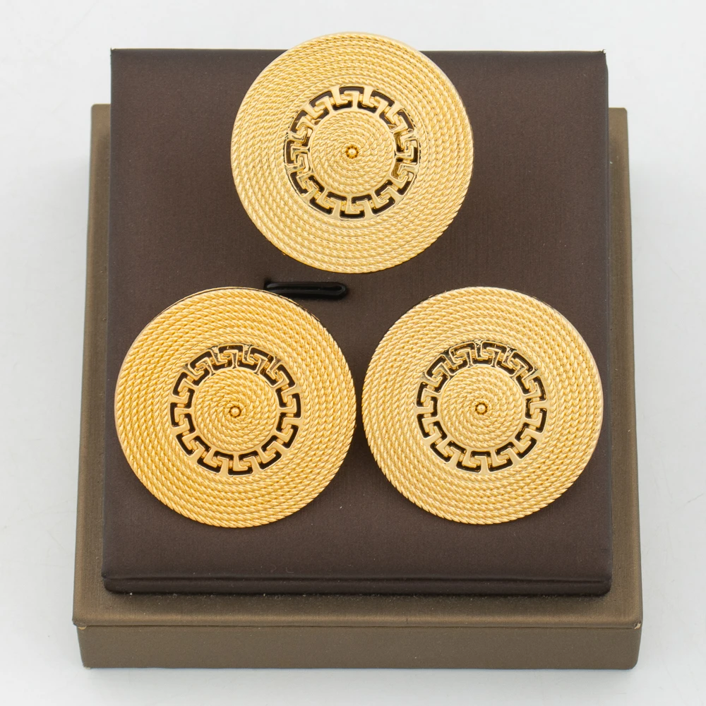 

Gold Color Earrings Ring Set for Women Geometric Irregular Round Buttons Copper Stud Earrings for Brida Girl Party Jewelry Gifts