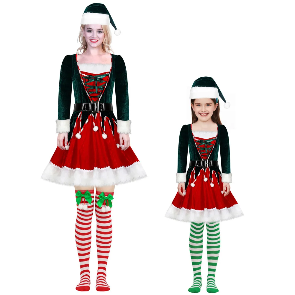 

Рождественская одежда 2022, одежда для новогодней и новогодней вечеринки, Рождественская юбка, косплей, вечерние платья для косплея