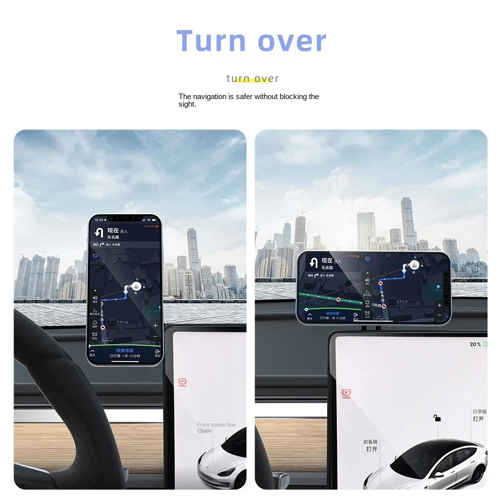 

Tesla Model 3 Model Y Magnetic Phone Holder Accessories are suitable for all Apple, Xiaomi, Huawei, Samsung phones