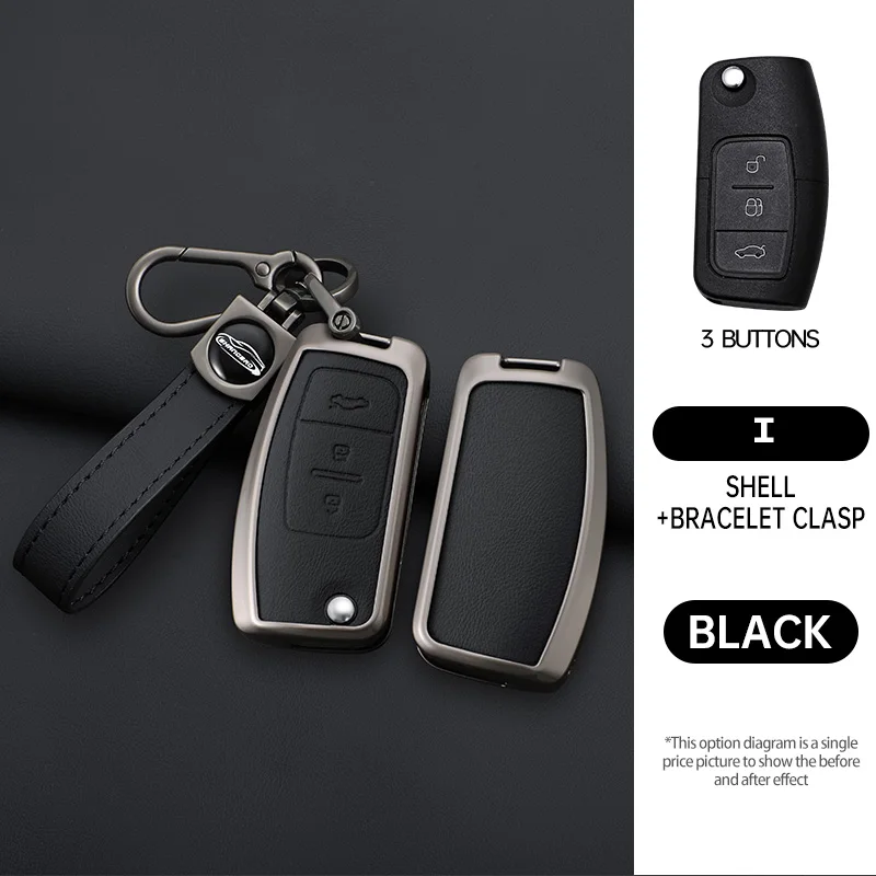 

Автомобильный складной чехол для ключей для Ford Focus 2 3 Ecosport C-Max S-Max Ka Mondeo Kuga Galaxy Fiesta, брелок для ключей, аксессуары