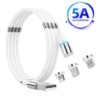 magnetic self winding cable magnet absorption magic rope fast charging data phone cables auto storage for samsung huawei iphone