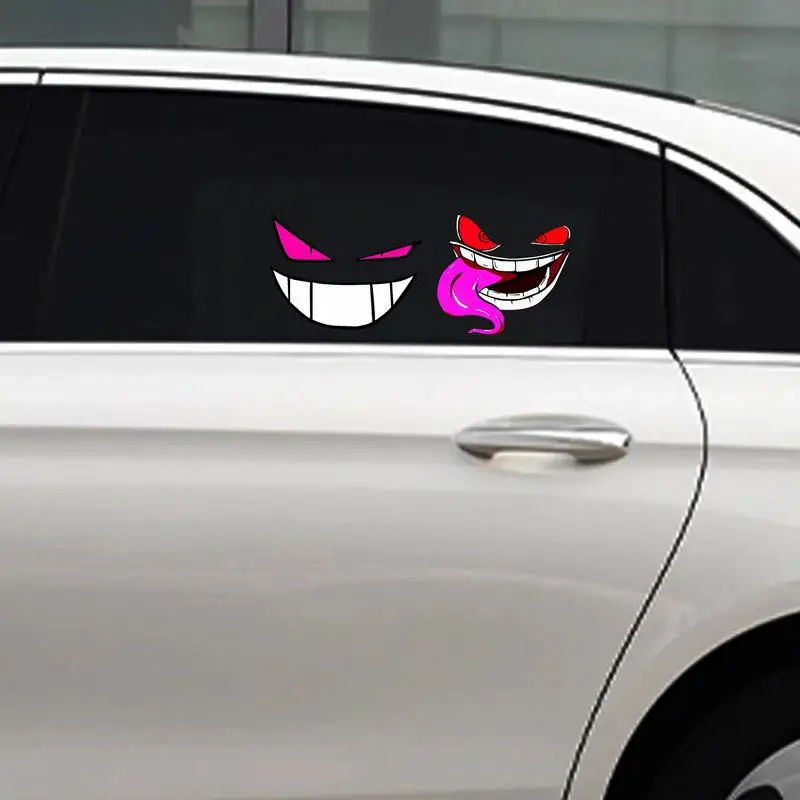 

Devil Eyes Car Sticker Body Eye Expression Electric Motorcycle Motorcycle Reflective Waterproof Decorative Sticker for vehicles