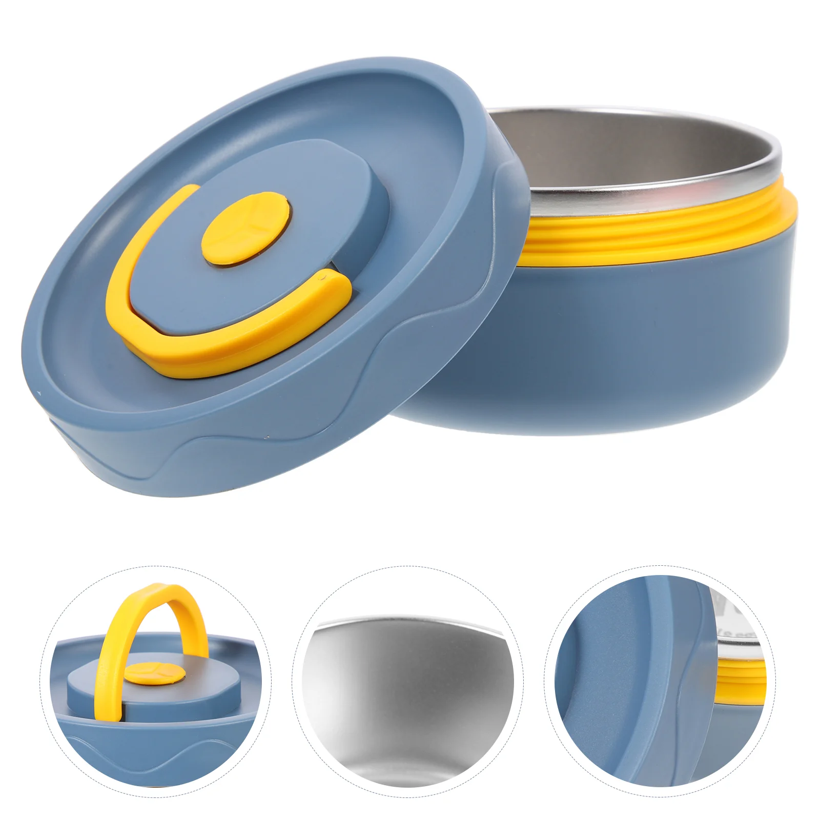 

Box Lunch Bento Thermal Case Meal Container Camping Insulated Multi Layer Reusable Stackableprep Retro