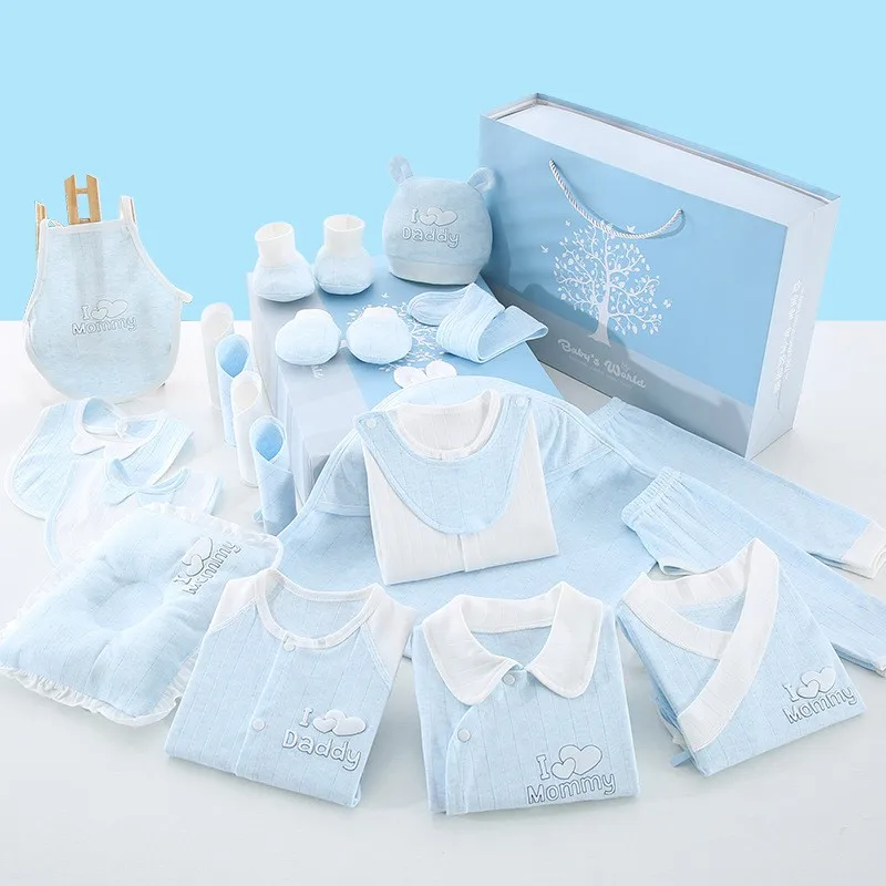 21pcs/set Baby Clothes Pure Cotton Baby Set Spring Autumn Newborn Baby Boys Girls Clothing Outfits Gift Kids Clothes Suit No Box