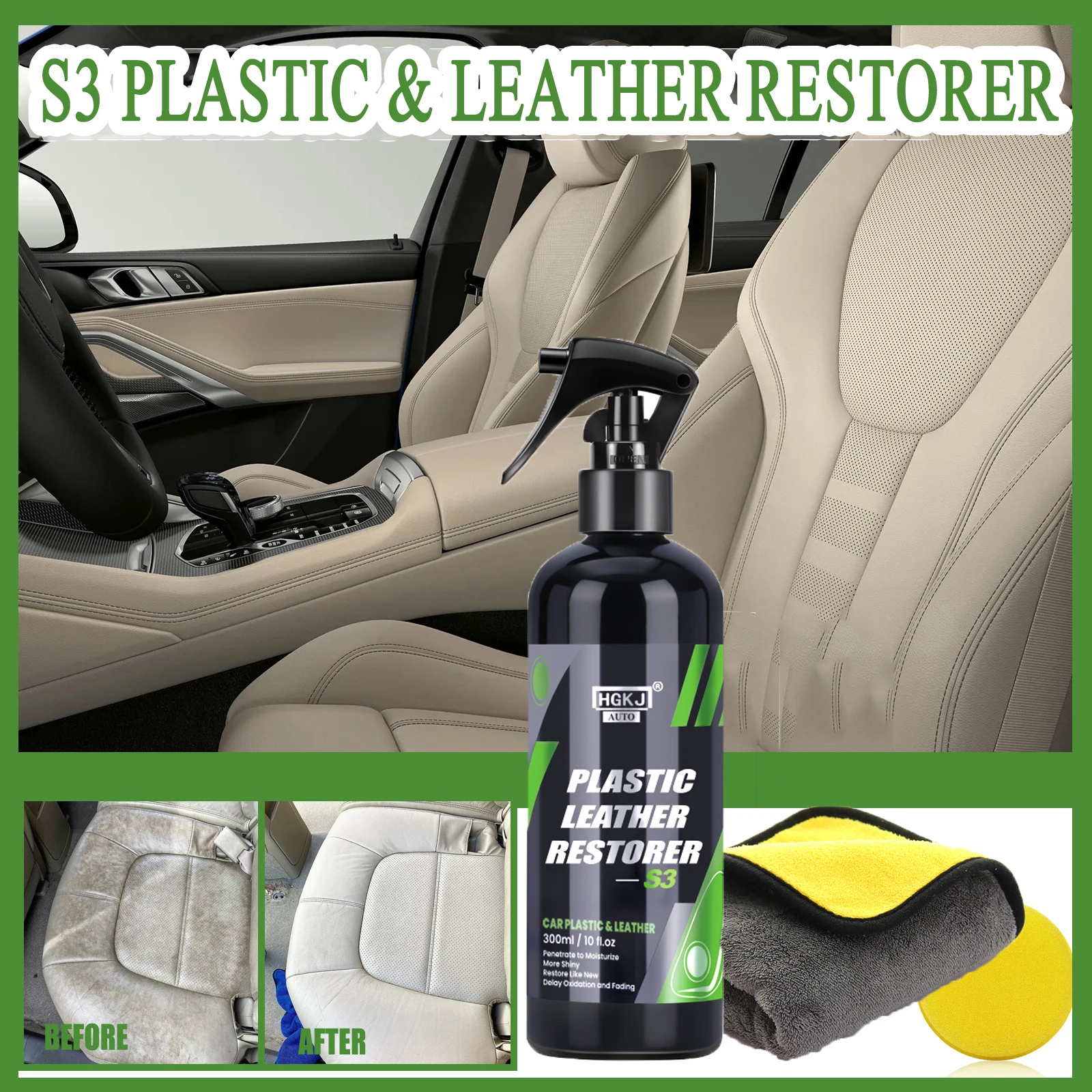 Plastic Restore Super Shine Car Interior Cleaner Non-greasy Long