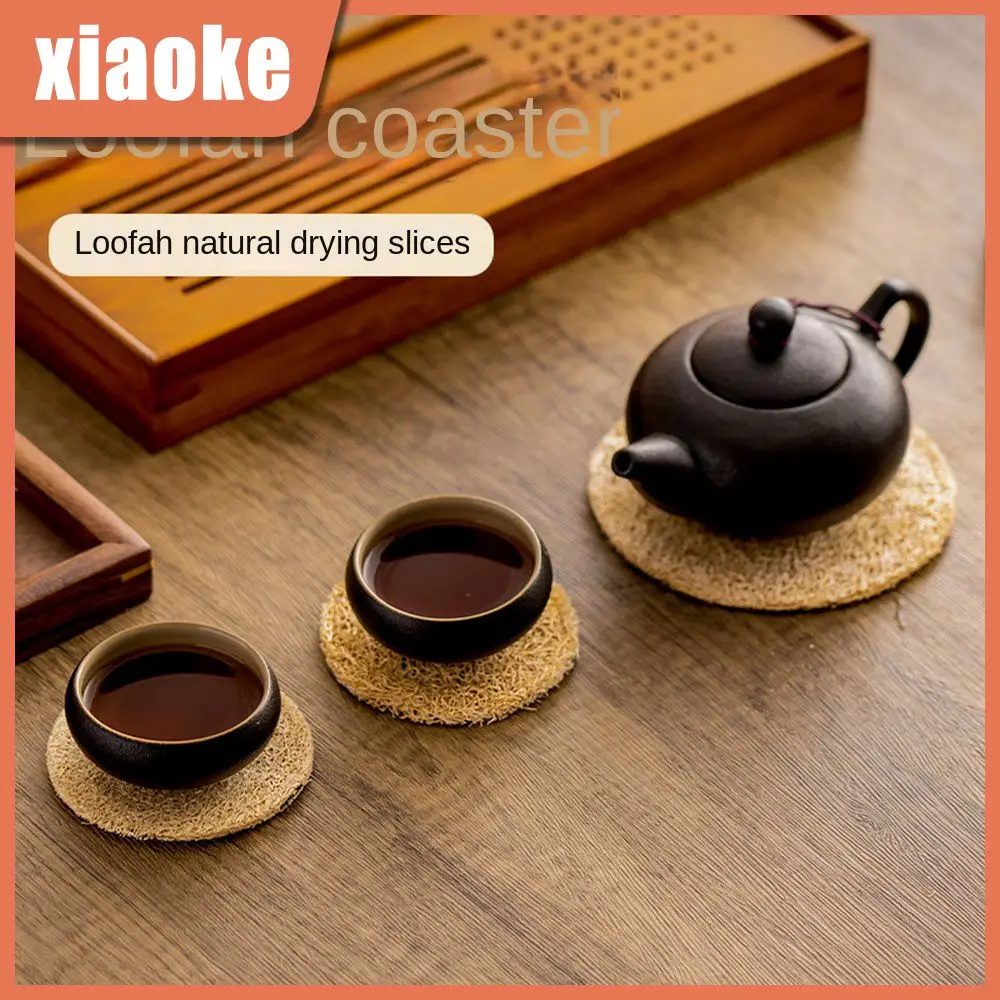 

Tea Accessories Tea Ceremony Retro 100 Natural Teaware Tray Universal Chinese Tea Saucer Cup Holder Kitchen Accessories Loofah