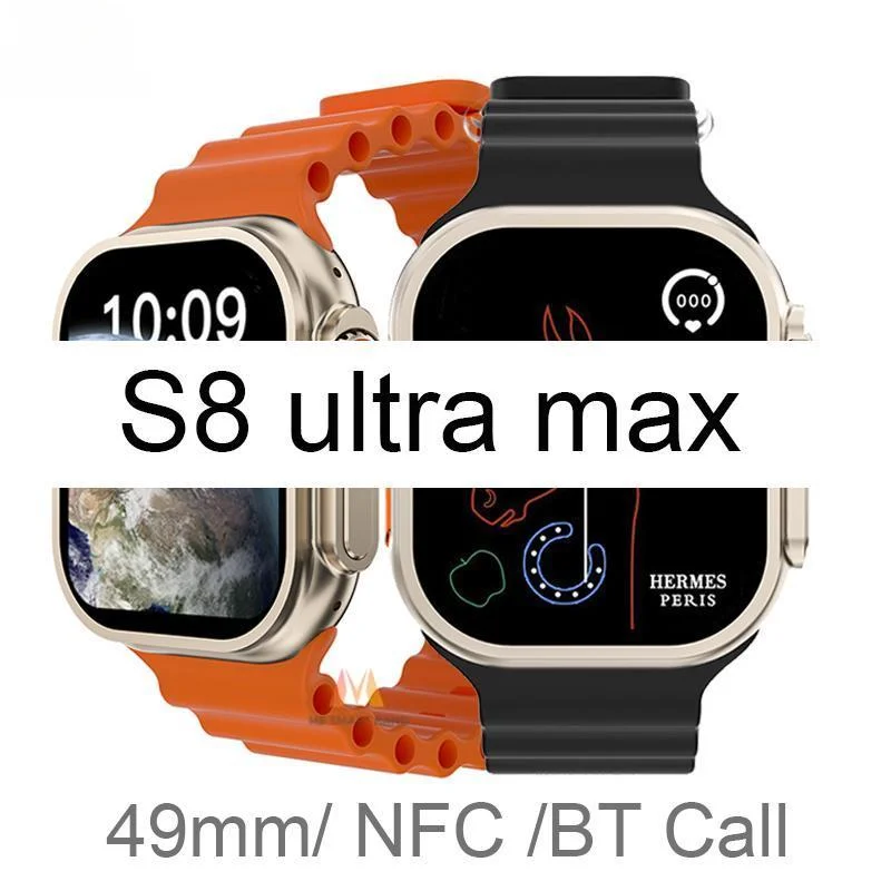 

2023 S8 Ultra max Smartwatch For Man Woman Fitness NFC Original 1:1 Iwo Series 8 BT Call Smart Watches For Apple Android Phone