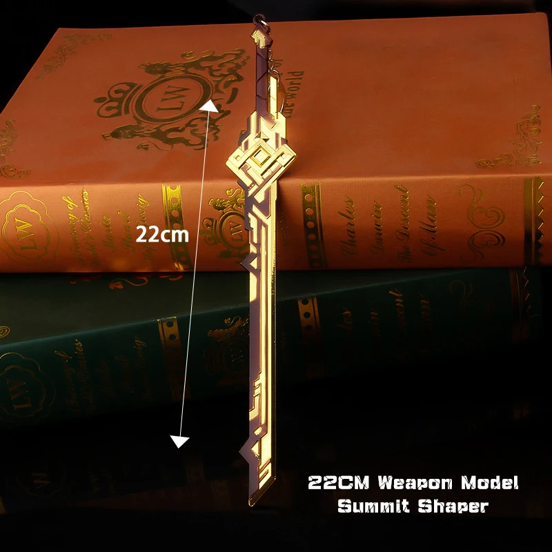 

22 СМ Аниме Игровые Персонажи Альбедо Металлическое Оружие Модель Периферийные Периферийные Изделия Summit Shaper Genshin Impact Брелок Украшения Ремес...