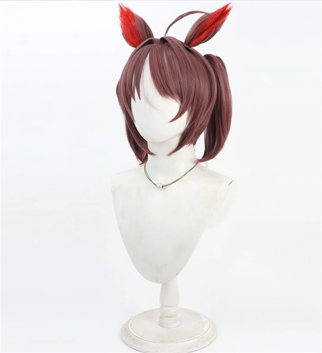 Фото Парик для косплея Uma Musume Pretty Derby Gran Alegria, парик для аниме-вечеринок и карнавалов, синтетический термостойкий парик с ушками и хвостом №4