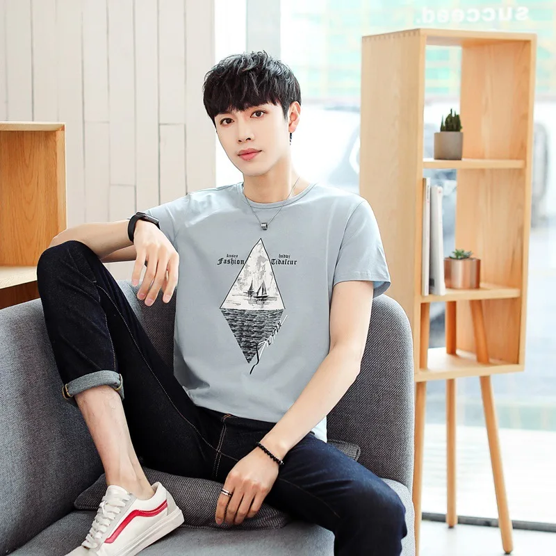 

11982 Size 5XL Tee Shirt Homme Summer Short Sleeve Casual Men's T Shirts Male TShirts Camiseta Tshirt Homme