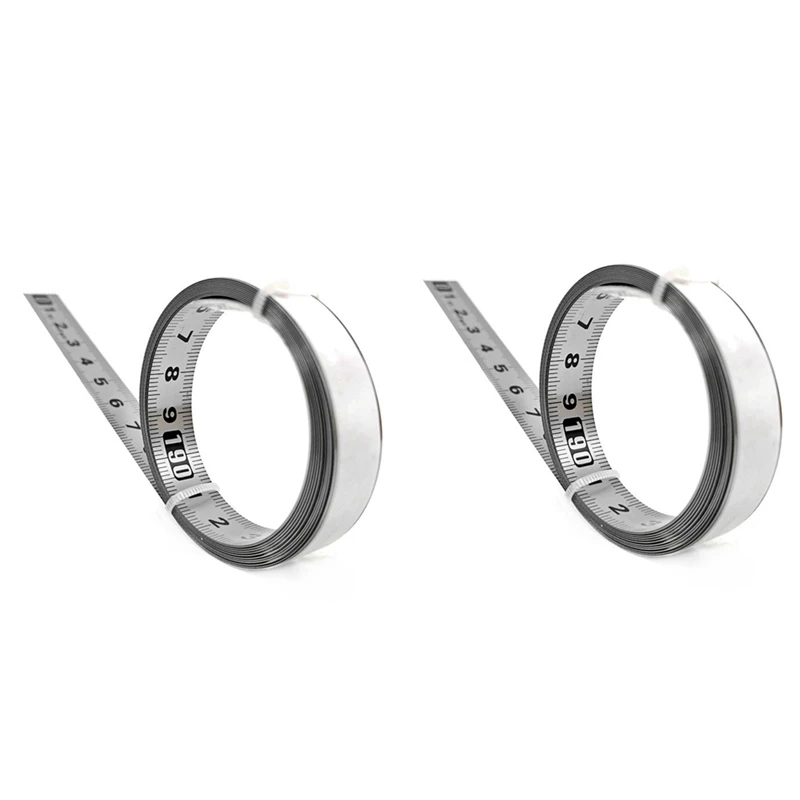 

2 шт., самоклеящаяся металлическая линейка с клеем