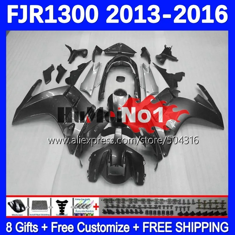 

Body For YAMAHA FJR1300A FJR-1300 FJR-1300A glossy grey FJR 1300 A CC 160MC.61 FJR1300 13 14 15 16 2013 2014 2015 2016 Fairing