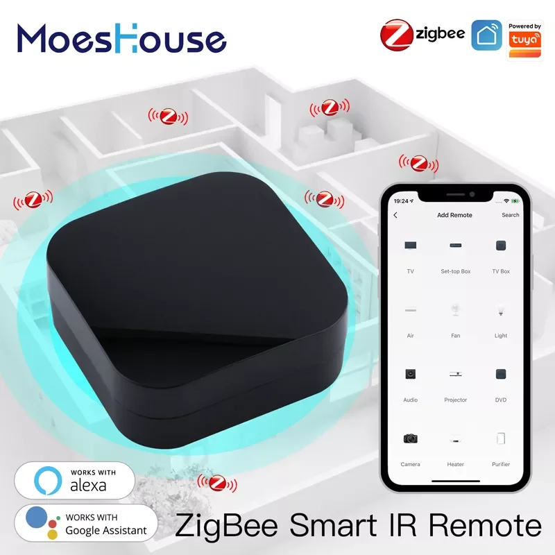 

ZigBee Smart IR Remote Control Infrared Remote Controller For Smart Home Works With Alexa Home