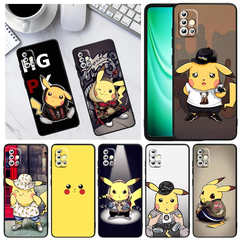 

Fashion Cute Pikachu Pokemon For Samsung A73 A53 A33 A03S A22 A72 A52 A32 A02 S A12 A42 A51 A91 A81 A71 A41 A32 A21 Phone Case