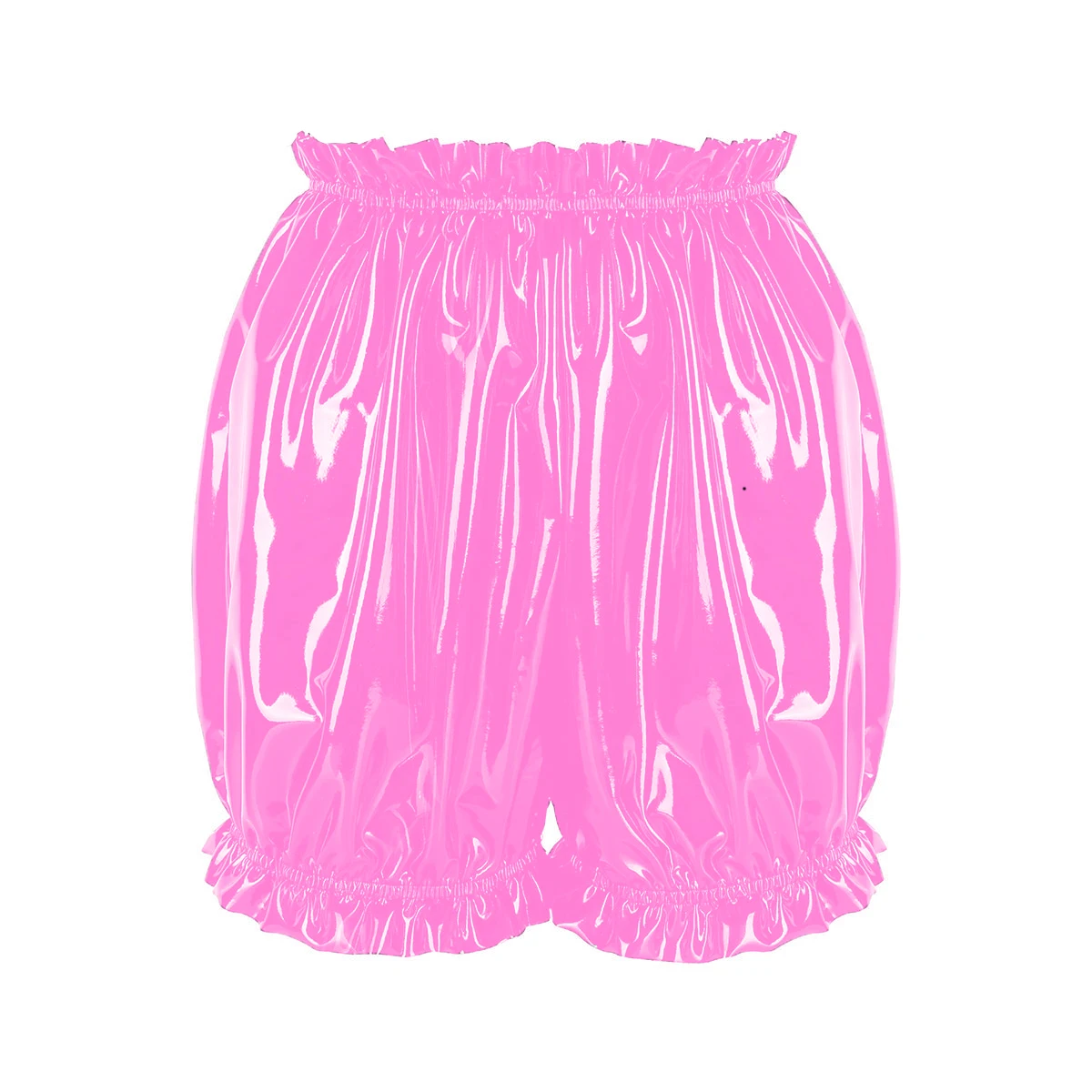 Женские латексные резиновые Короткие шаровары сексуальные обтягивающие ботинки