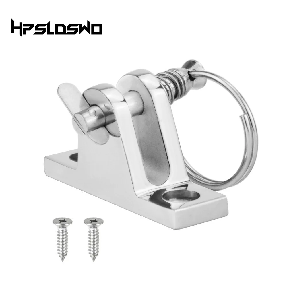 

316 Stainless Steel 90 Degree Boat Bimini Top Deck Hinge with Quick Release Pin Marine Kayak Canoe Yacht Cover Boat Accessories