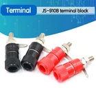 10 шт.лот клеммные блоки, фотоэлемент 4 мм, усилитель, Клеммная Клемма, обвязочная Клемма, Банановый штекер, гнездо, черный, 5, красный, 5