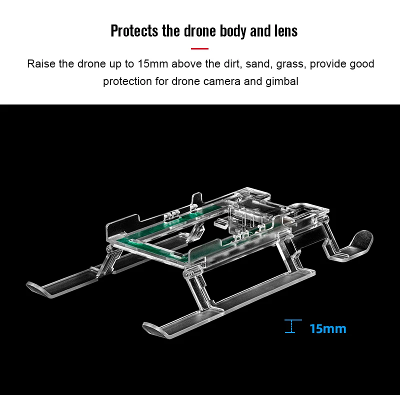 

LED Light Landing Gear Folding Extended Leg Training Kit Tripod for DJI Mavic Mini 2 SE Drone Accessories