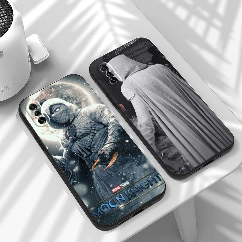 

Marvel Moon Knight Phone Case For Xiaomi Note 10 Pro Lite 10S 10 Pro Lite 11 Pro Lite Ultra Funda Unisex Liquid Silicon