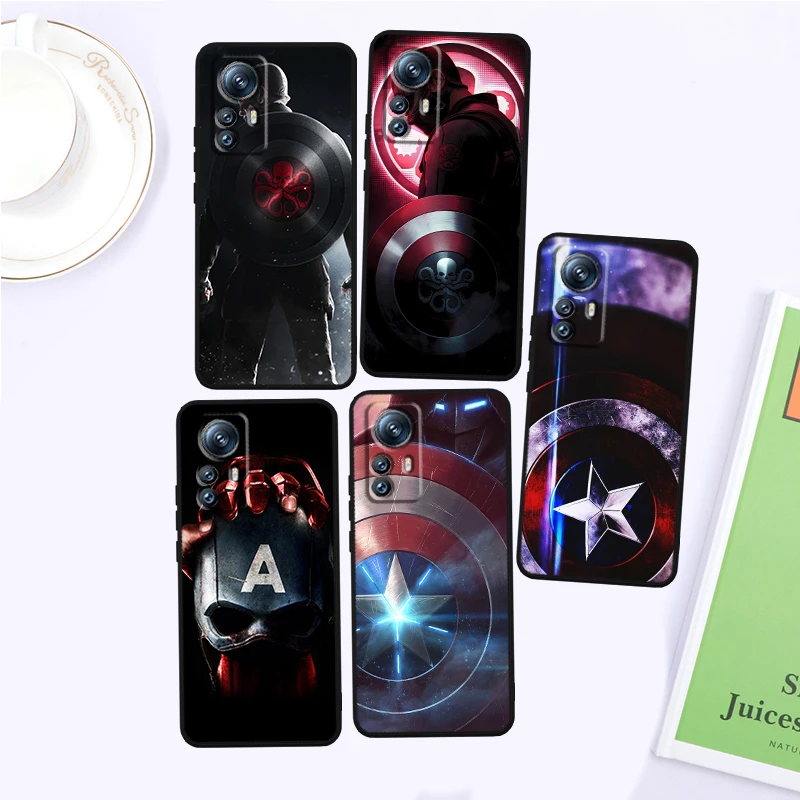 Чехол для телефона с рисунком Marvel Captain America Xiaomi Mi 14 13T 13 12T 12 11T 11i 11 10T 10 Pro Lite