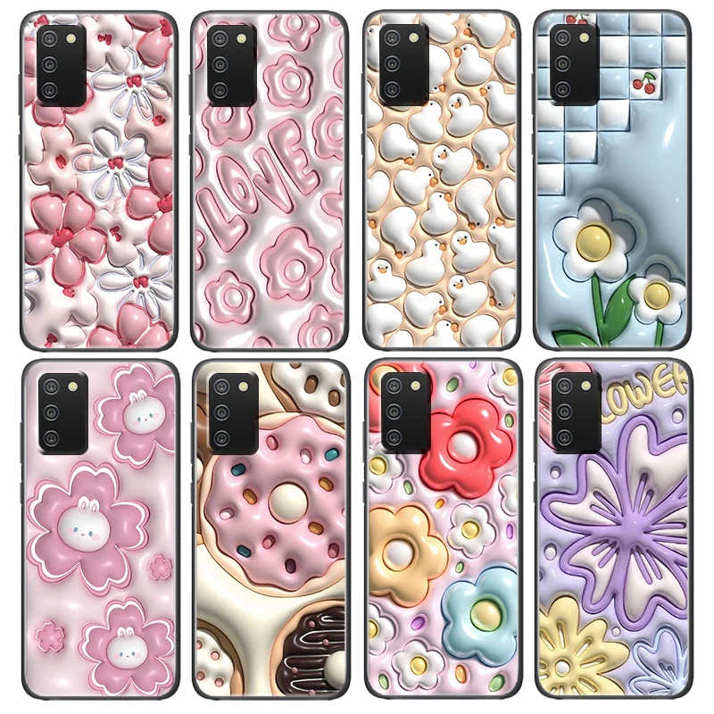 

Nonstereoscopic 3D Vision Flowers Anime Black Phone Case For Samsung Galaxy A52S A72 A71 A52 A51 A12 A32 A21S A73 A13 A53 4G 5G