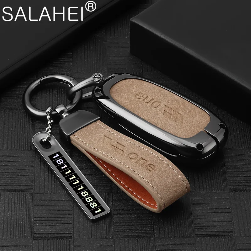 

Zinc Alloy Car Smart Remote Key Fob Case Full Cover Bag For Leading Ideal Li One L9 2022 Auto Keychain Decoration Accessories