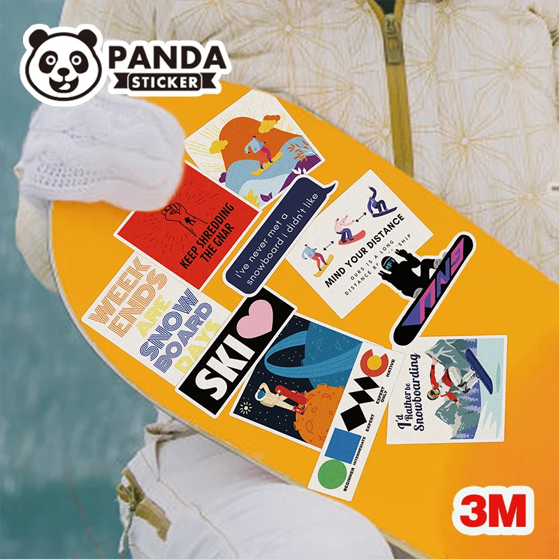 

10pcs,Snowboard Stickers,Love Ski , Keep Shredding The Gnar Mountain Waterproof, Sunscreen, Sports,Snow,3M