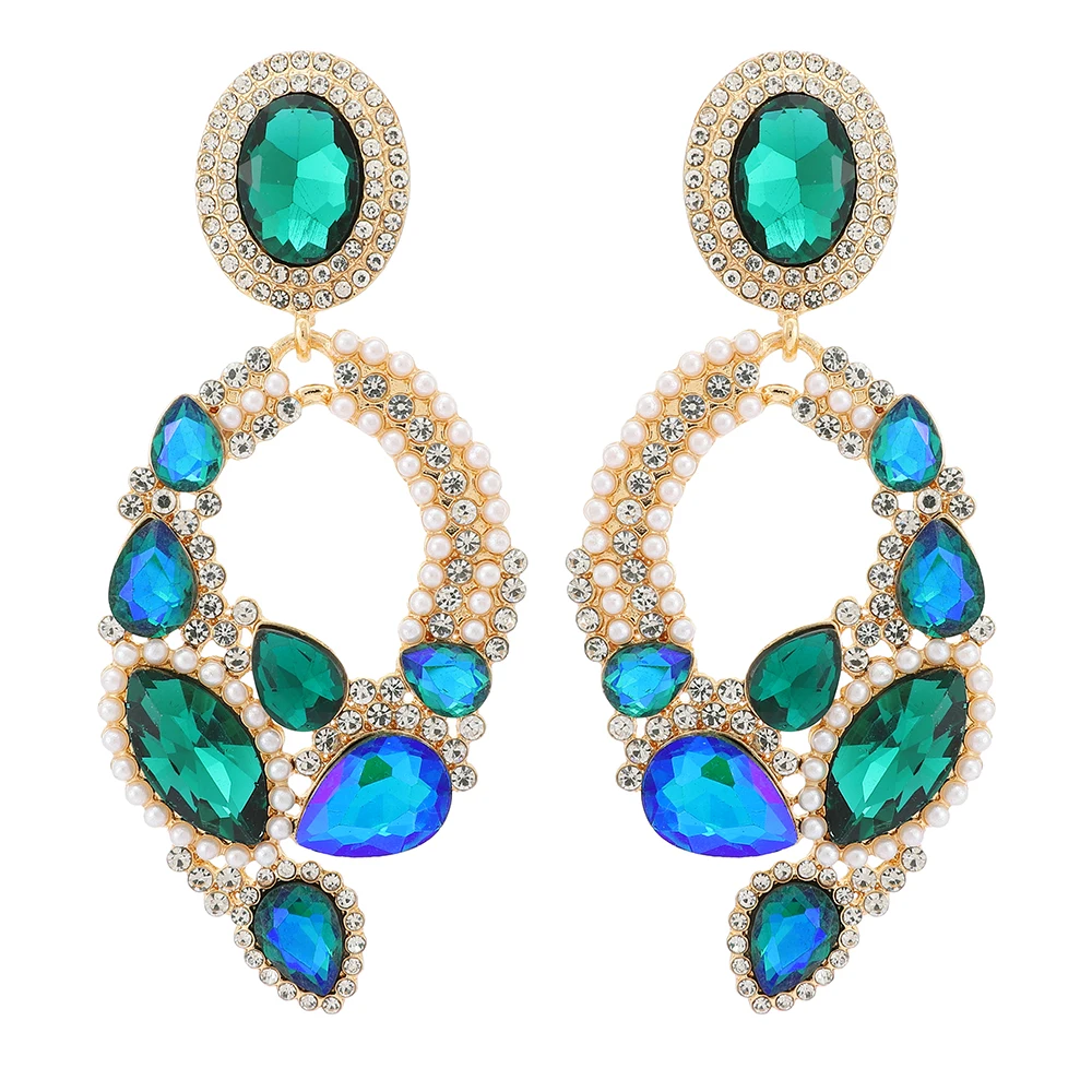 

New Arrival Boho Dangle Earrings Luxury Retro Rhinestone Earrings For WomenWedding Jewelry Girls Ear Accessories