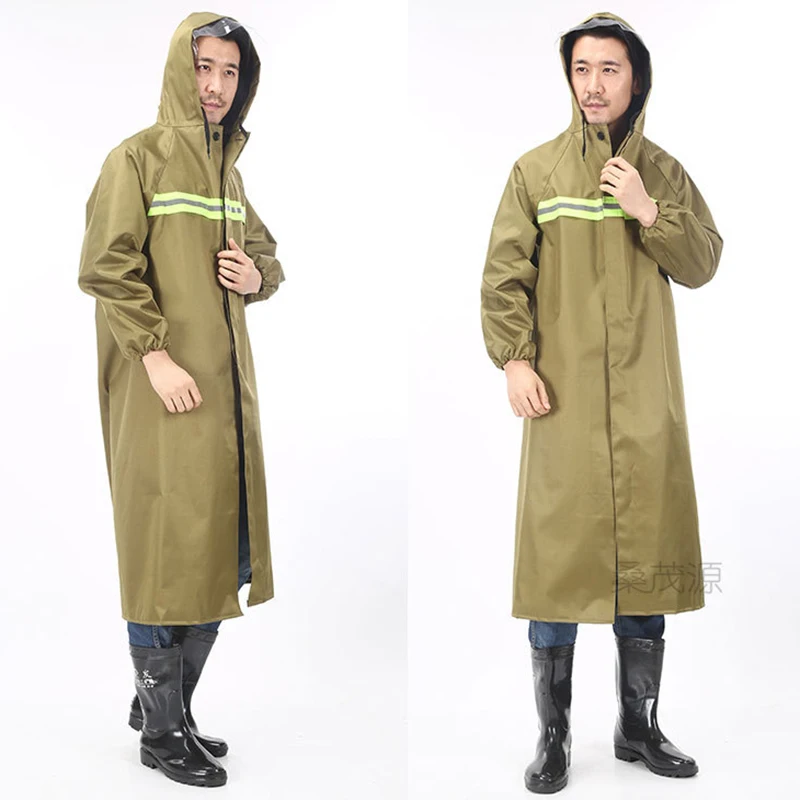 

Thick Rain Suit Man Adults Unisex Plus Size Fishing Poncho Raincoat Trench Male Waterproof Bike Chubasquero Hombre Raincoat Men