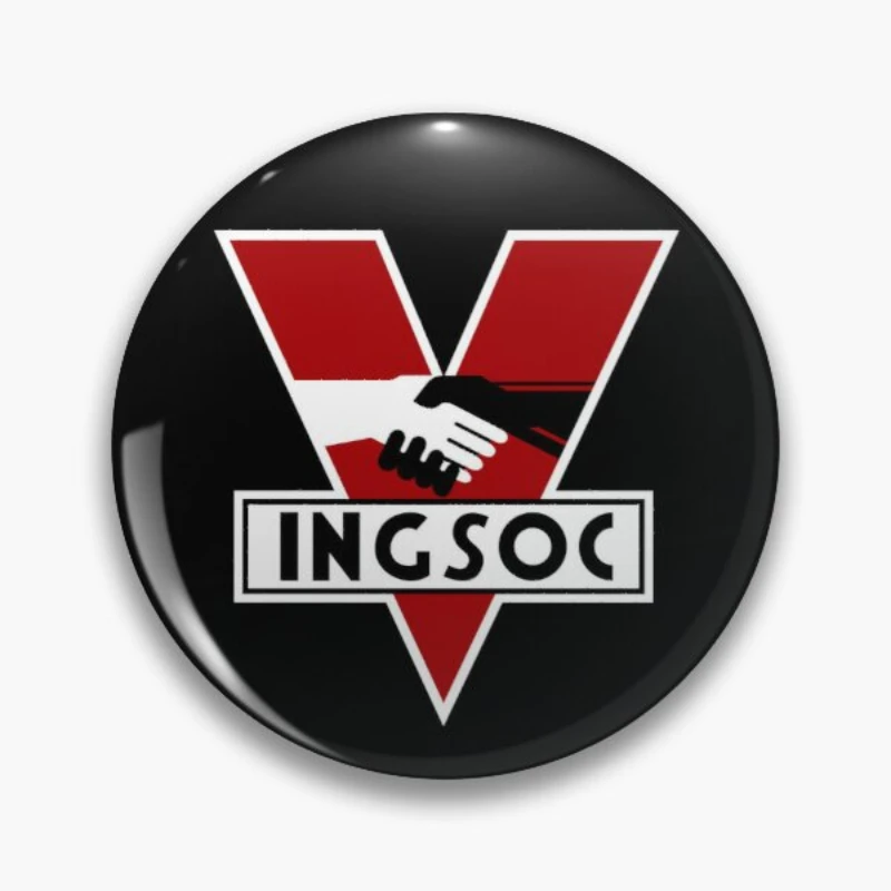 

Настраиваемая мягкая булавка для пуговиц Ingsoc, забавная металлическая брошь на воротник, подарок, булавка на лацкан одежды, креативное украш...