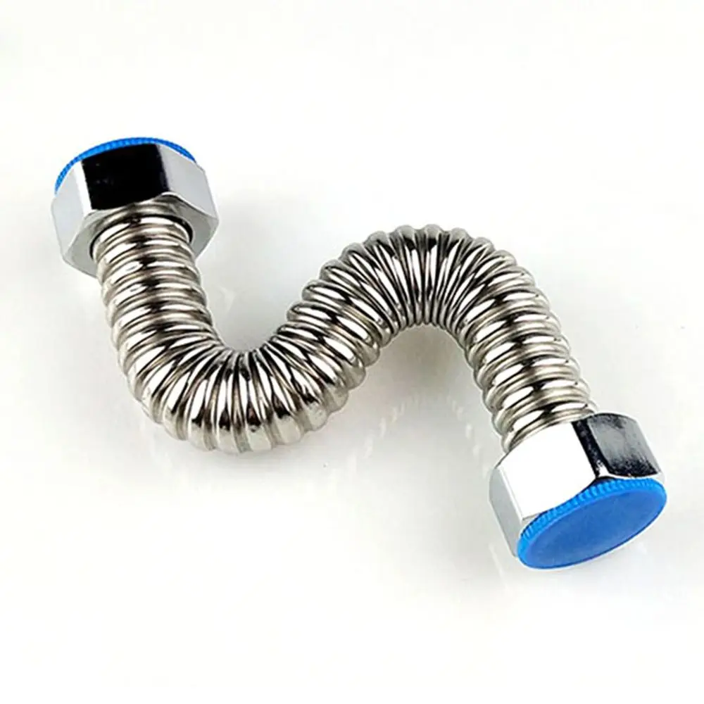 

1Pc G1/2" Stainless Steel Corrugated Supply Hose Water Heater Connector Plumbing Pipe Hose Tube Extendable Corrugated Pipe