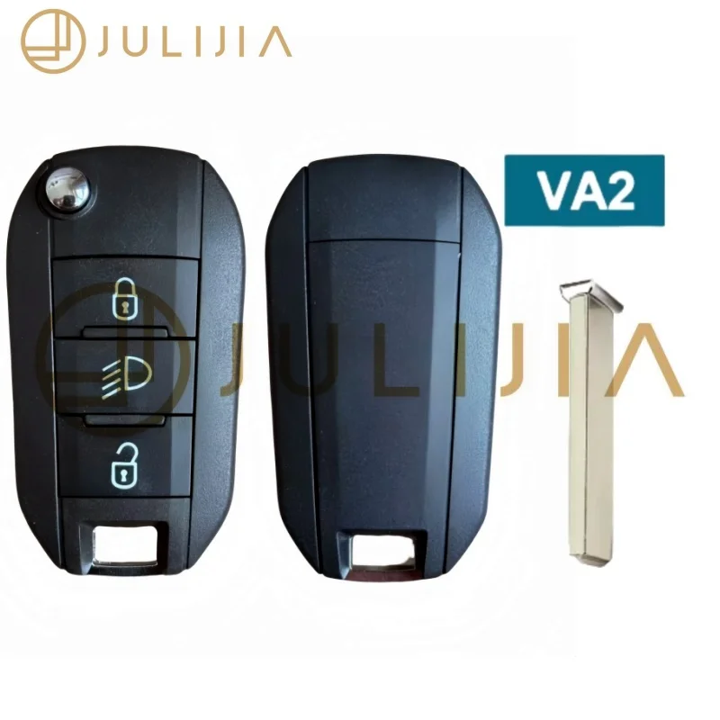 Фото JULIJIA ID46 PCF7941 чип 433 МГц откидной автомобильный дистанционный ключ для Peugeot 208 2008 301 308 508 5008 Citroen C2 C3 C4-Cactus C-Elysee №3