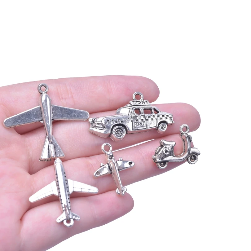 19 шт. Смешанные Серебряные Подвески-талисманы для транспорта автомобиля