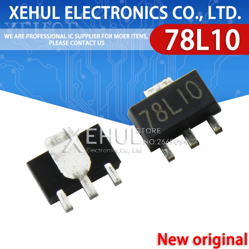 

20/100/1000pcs 78L10 10V 100mA SOT-89 SMD voltage regulator 78L10
