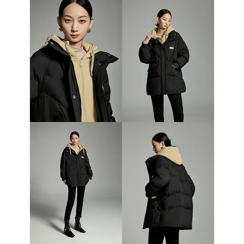 Рисунок 4 - Женский пуховик с капюшоном и воротником-стойкой