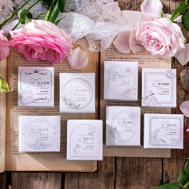 

JIANQI Vintage floral memo List time Planner stamp DIY wooden rubber stamps For Diy Craft Diary Craft Scrapbooking