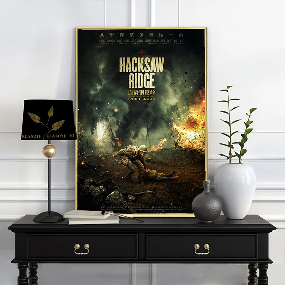 Картина Hacksaw Ridge Drama плакат с художественной печатью иллюстрация из фильма солдат