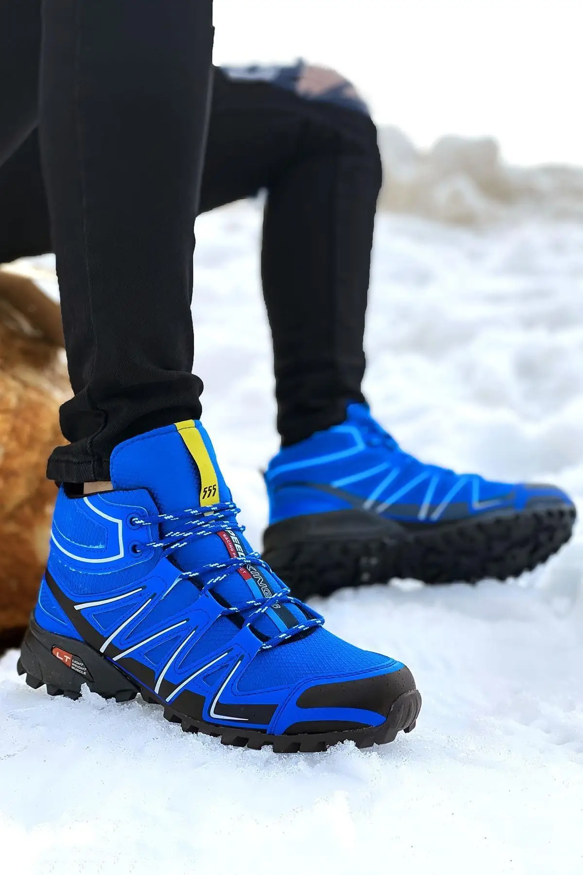 

Blue Outdoor Trekking Boots 100 Comfortable Underwear TabanKoku And Perspiration Yapmayan Inner Lining