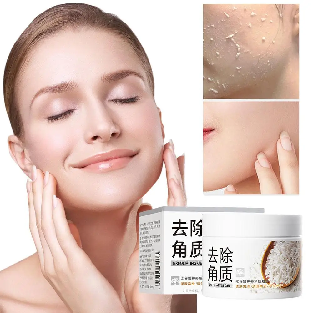 

Rice Face Exfoliating Gel Moisturizing Nourishing Skincare Face Scrub Cream Mud Rub Exfoliating Gel Facial Exfoliants Skin Care