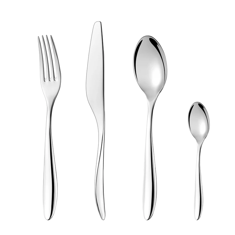 

24 комплект столовых приборов, классическая столовая посуда из нержавеющей стали для ресторана, кухни, свадьбы, столовой посуды