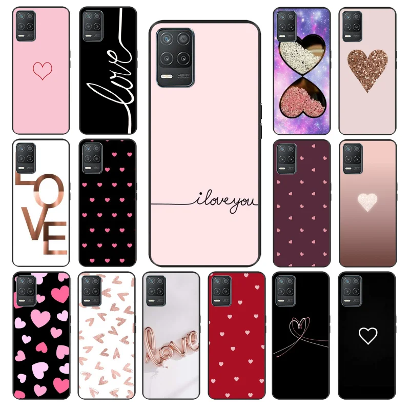 

I Love you Pink Heart Phone Case for OPPO Realme 8 7 6 6Pro 7Pro 8Pro 6i 5i Realme C3 C21 C21Y C11 C15 C20 C25 X3 SuperZoom