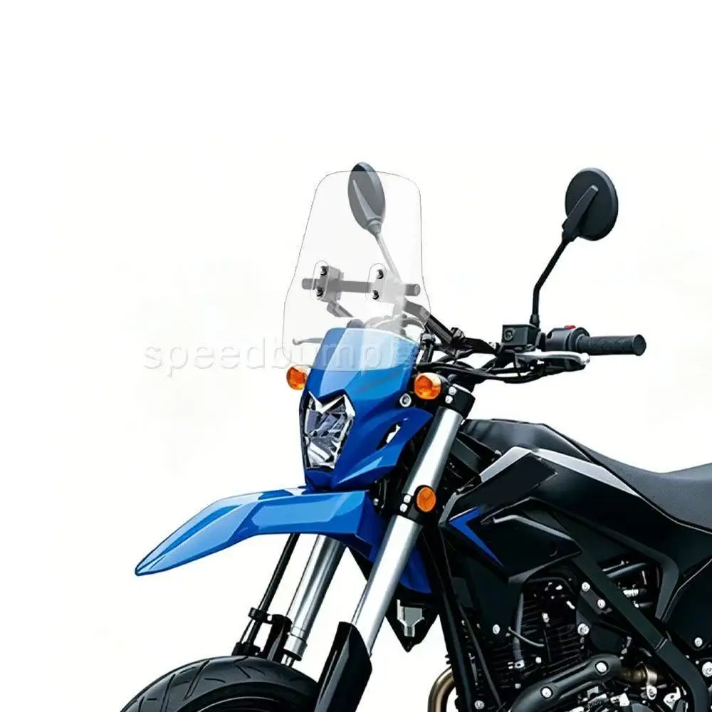 Фото Ветровое стекло для мотоцикла Kawasaki KLX 230SM Adventure с кронштейном для навигатора 12 мм. №1