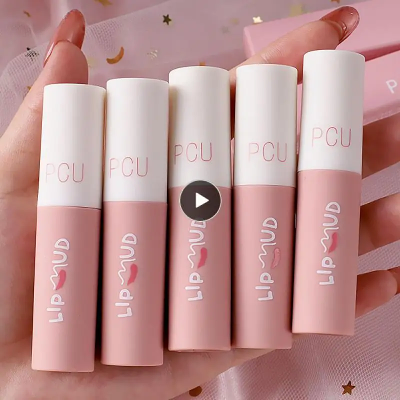 

PCU Powder Mute Fog Fluffy Lipstick Lip Mud Hot Moisturizing Waterproof Sustained Air Lip Glaze Frosted Korean Beauty Cosmetics