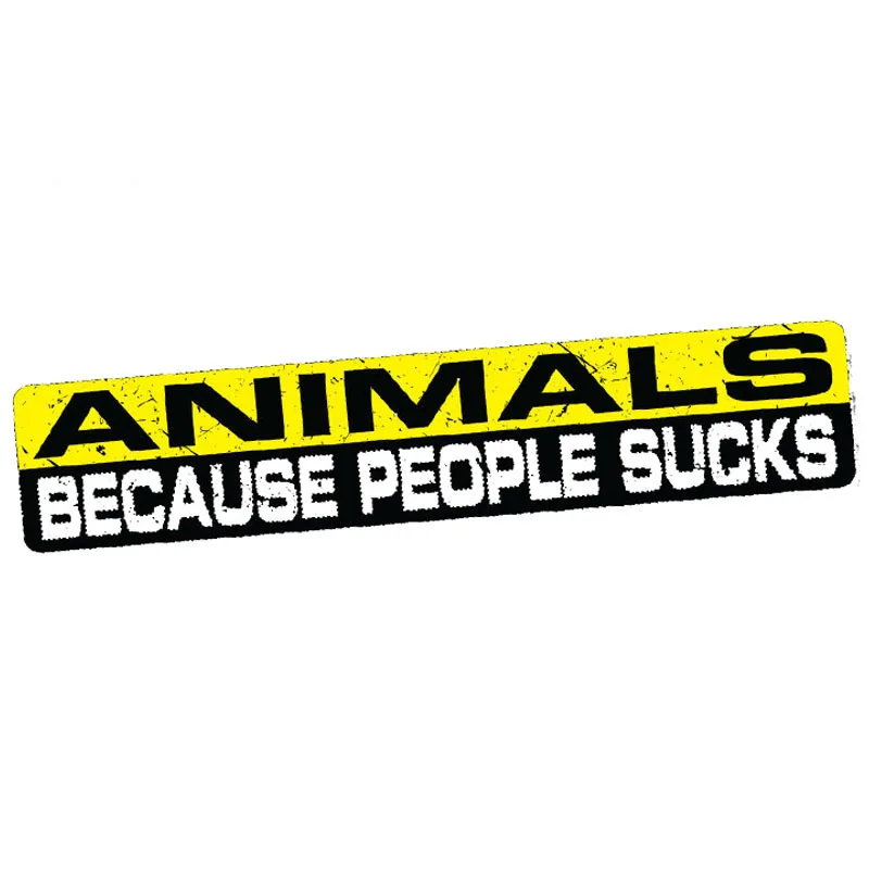 

1 Piece 15cm x 3cm Car Styling ANIMALS Decal Vinyl JDM PET LOVER Rescue Dog Cat Rights Puppy Emo Vegan Waterproof Car Sticker