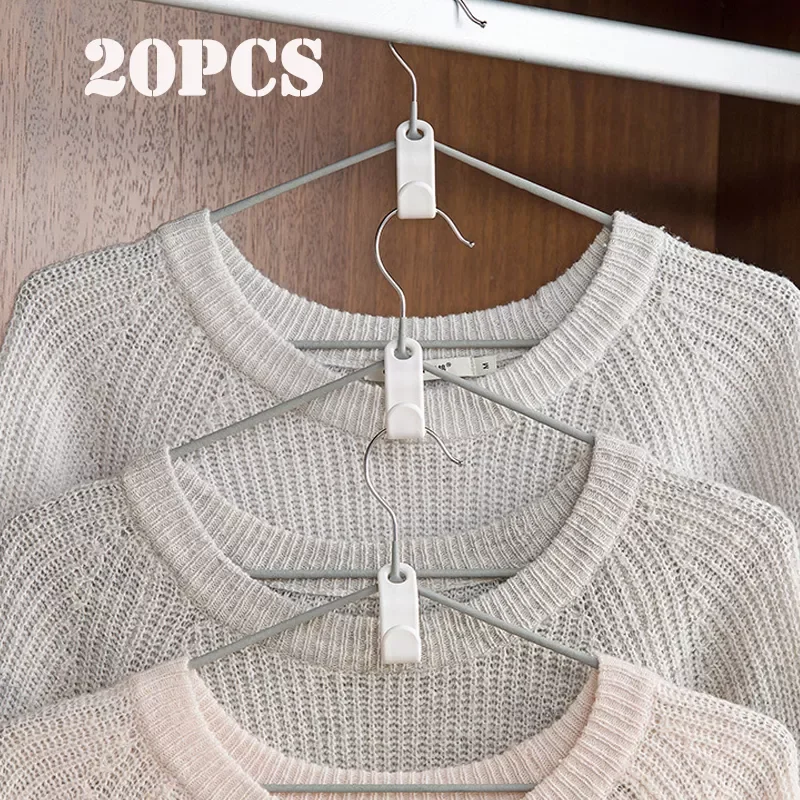 

10/20Pcs Connect Hooks for Hanger Wardrobe Closet Connect Hooks Rails Storage Organzier Hook Clothes Hanger Linking Hooks
