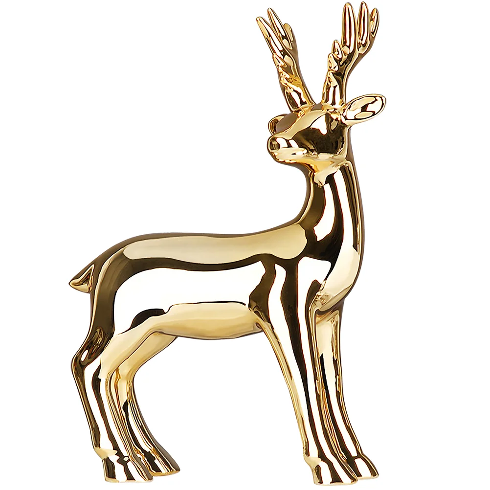 

Deer Reindeer Animal Figurine Ceramics Sculpture Ornament Elk Desktop Tabletop Decoration Statue Statues New Porcelain Year