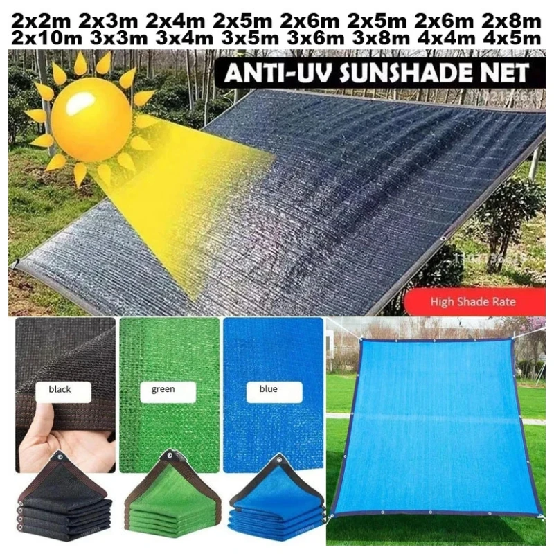 

Thickened 12-pin80- 90% shading rate anti-UV HDPE black shading net outdoor pergola car garage rain shed shading net