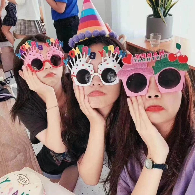 

Модные солнцезащитные вечерние чки для дня рождения, детские солнцезащитные очки, детские милые розовые Мультяшные солнцезащитные очки дл...