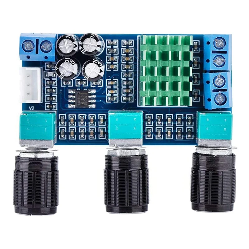

HFES Amplifier Board TPA3116D2 Digital Audio Amplifier Board Multi-Protection Audio Amp Module DC 12V-24V